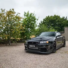 black sports car