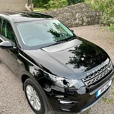 top view of a black suv car